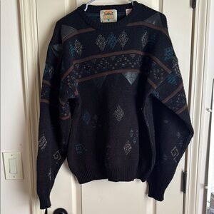 Vintage Black and Blue Sweater